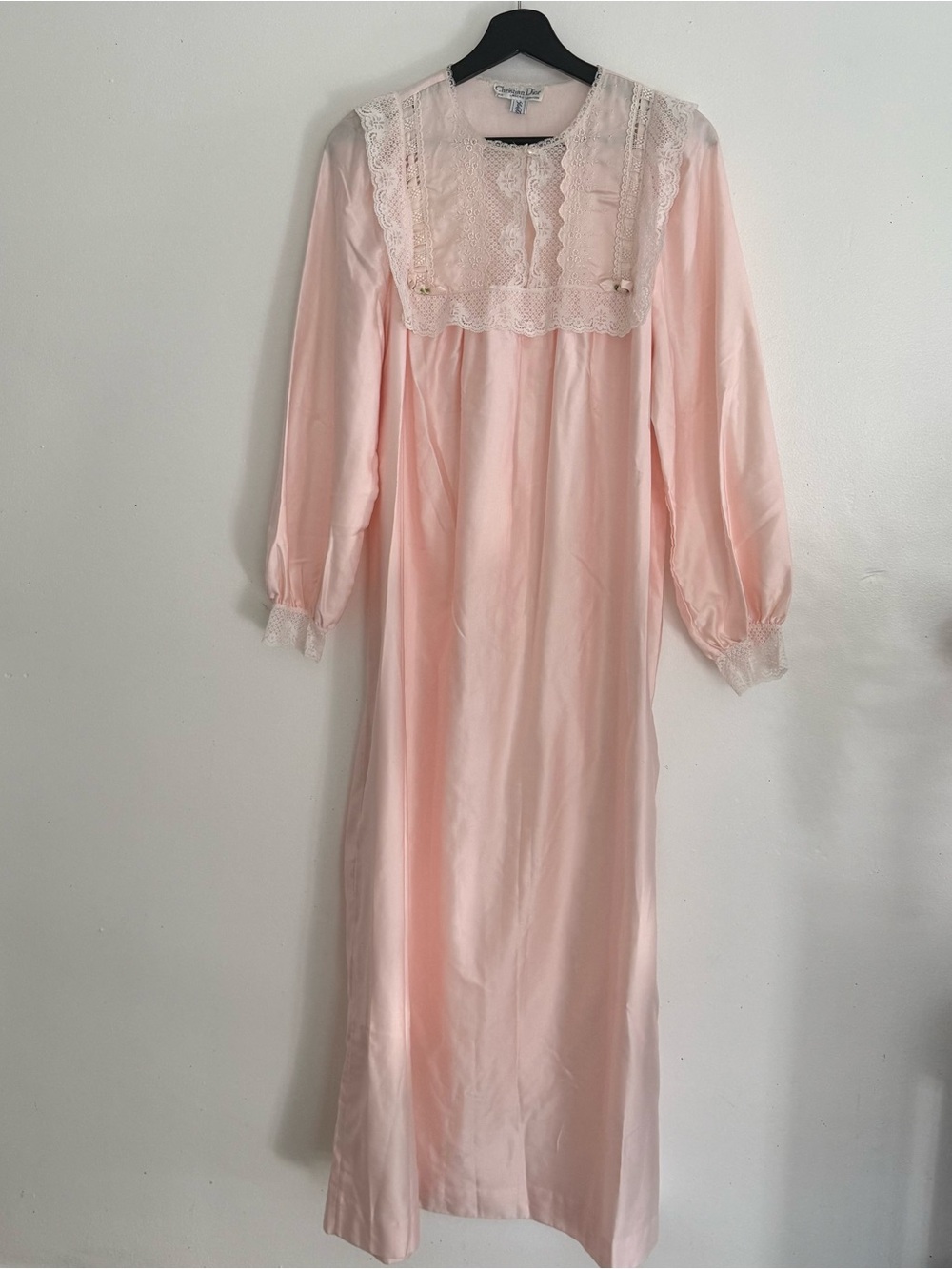 Vintage Christian Dior pale pink long-sleeved